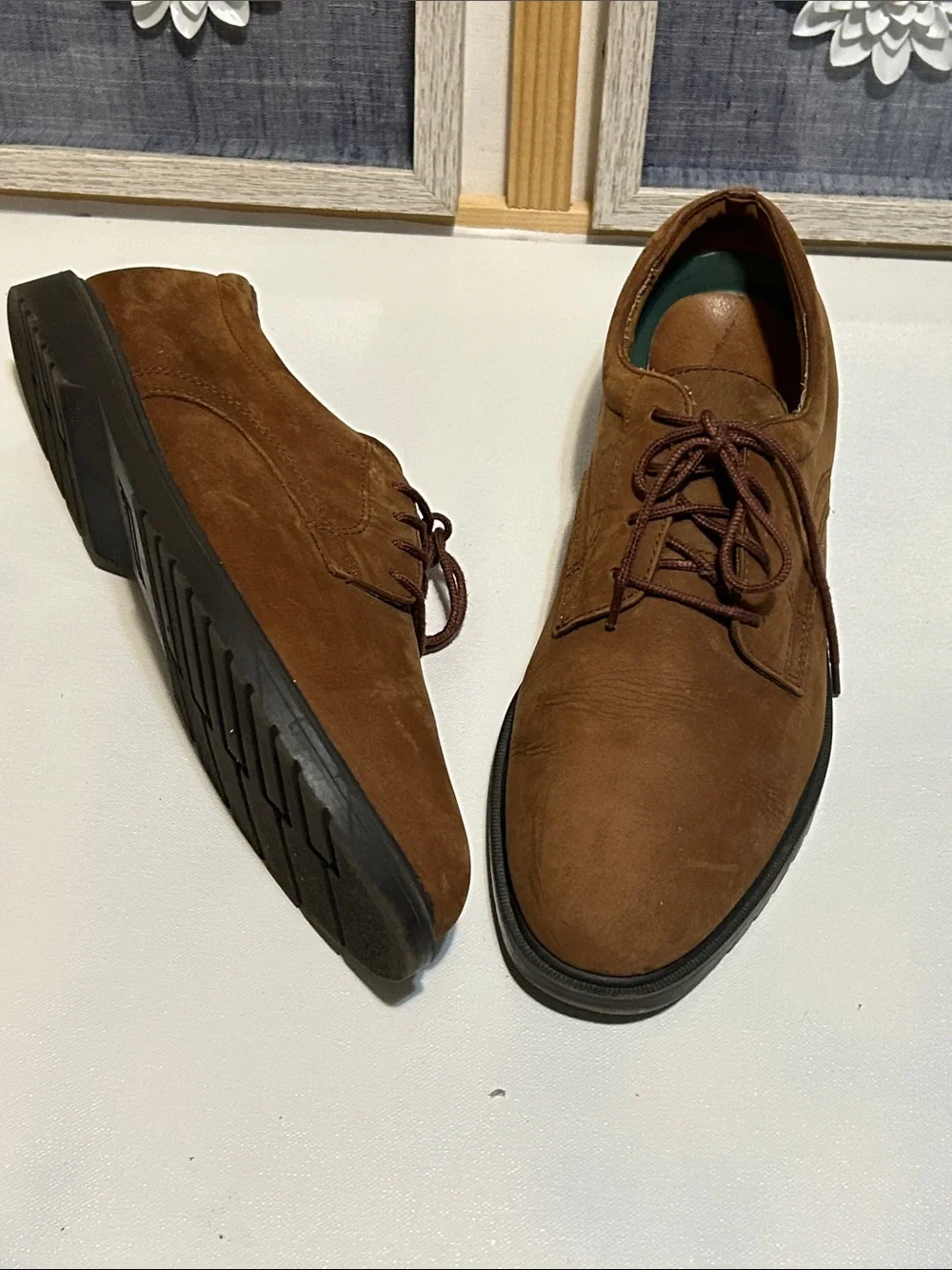 Men's Brown Suede Derby Shoes - Classic Lace-Up